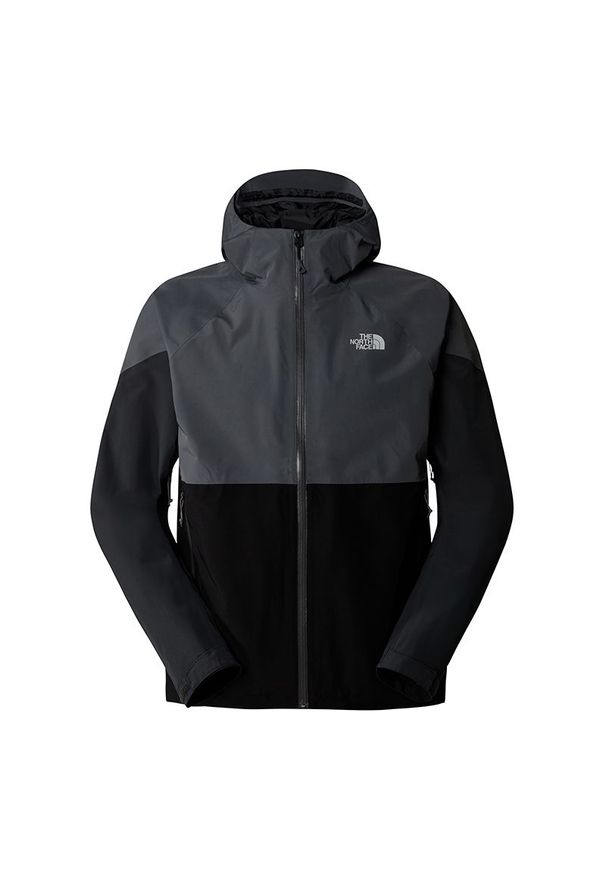 Kurtka The North Face Lightning 0A87GNB0I1 - szaro-czarna. Kolor: czarny, szary, wielokolorowy. Materiał: poliester, skóra, tkanina. Styl: klasyczny