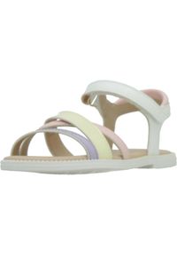 Geox - Sandały GEOX J5235D 000BC J Biały. Kolor: biały. Materiał: skóra, syntetyk. Sport: turystyka piesza #1