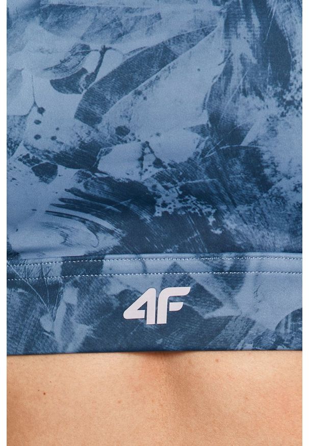 4f - 4F - Biustonosz sportowy. Kolor: niebieski. Rodzaj stanika: odpinane ramiączka
