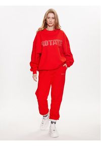 ROTATE Spodnie dresowe Mimi 7001571030 Czerwony Relaxed Fit. Kolor: czerwony. Materiał: bawełna #4