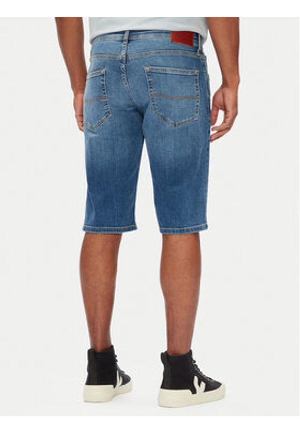 Pepe Jeans Szorty jeansowe Cash PM801081 Niebieski Straight Fit. Kolor: niebieski. Materiał: bawełna