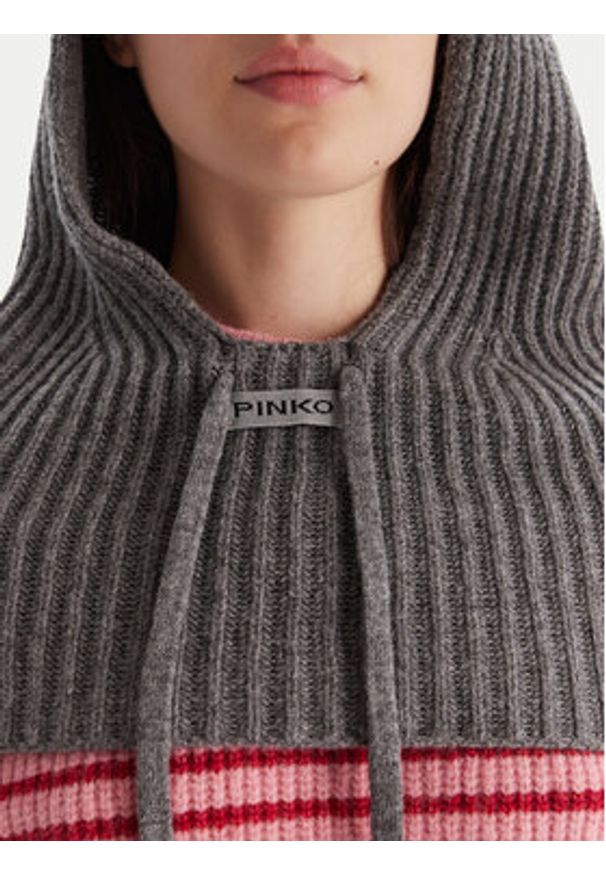 Pinko - PINKO Balaklawa 104494 A2Z1 K07 Szary. Kolor: szary. Materiał: wełna