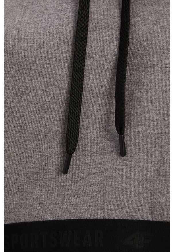 4f - 4F - Bluza. Okazja: na co dzień. Kolor: szary. Wzór: aplikacja. Styl: casual