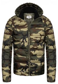 Wrangler - KURTKA ZIMOWA WRANGLER PUFFER JACKET CAMOUFLAGE W4725X4X3. Materiał: polar, puch. Wzór: moro. Sezon: zima #8