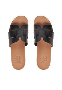 skechers - Skechers Klapki BOBS Desert Kiss Low-Peak Look 114707/BLK Czarny. Kolor: czarny. Materiał: skóra #6