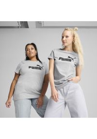 Puma - Damska koszulka ESS No. 1 Logo PUMA Light Gray Heather. Kolor: czarny, szary, wielokolorowy. Materiał: guma. Wzór: nadruk. Sport: fitness #2