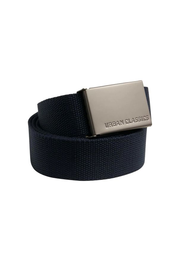 Urban Classics - Męski Pasek Płócienny. Kolor: niebieski. Wzór: paski