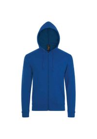 SOL'S - Bluza Z Kapturem Dla Dorosłych Unisex Stone. Typ kołnierza: kaptur. Kolor: niebieski