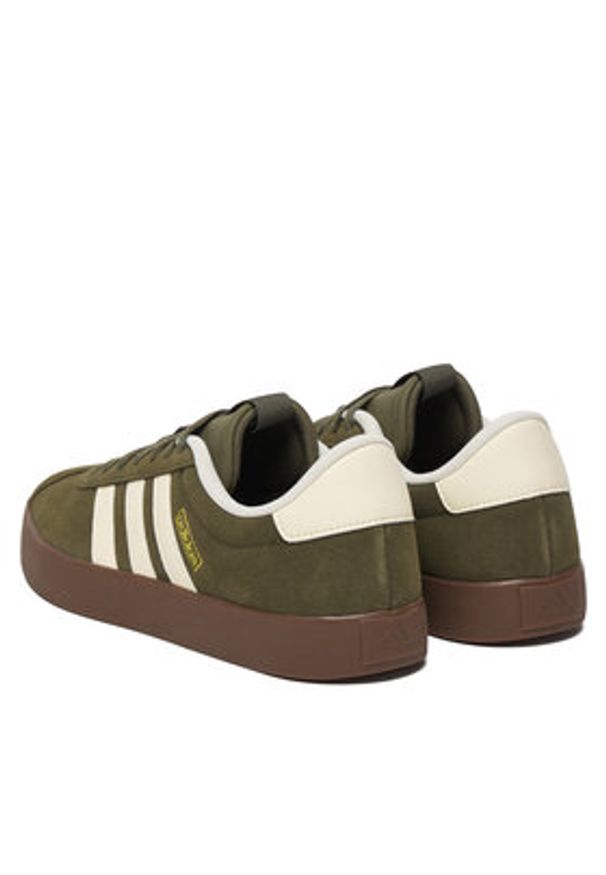 Adidas - adidas Sneakersy Vl Court 3.0 KJ6805 Khaki. Kolor: brązowy. Materiał: skóra, zamsz