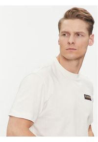 Napapijri T-Shirt Iaato NP0A4HFZ Écru Regular Fit. Materiał: bawełna