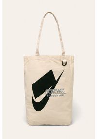 Nike Sportswear - Torebka. Kolor: kremowy. Wzór: nadruk. Rodzaj torebki: na ramię #1