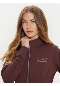 EA7 Emporio Armani Bluza 8NTM43 TJ9RZ 1755 Brązowy Regular Fit. Kolor: brązowy. Materiał: wiskoza, syntetyk #3