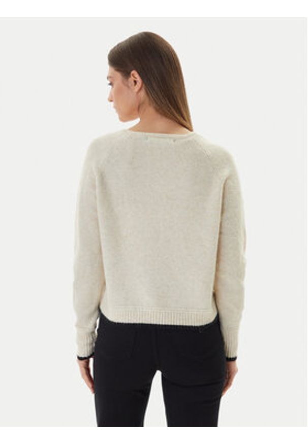 Vero Moda Sweter Aquarius 10331898 Beżowy Regular Fit. Kolor: beżowy. Materiał: syntetyk