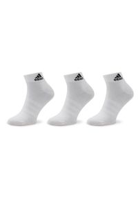 Adidas - adidas Zestaw 3 par wysokich skarpet damskich T Spw Ank 3P HT3468 Biały. Kolor: biały