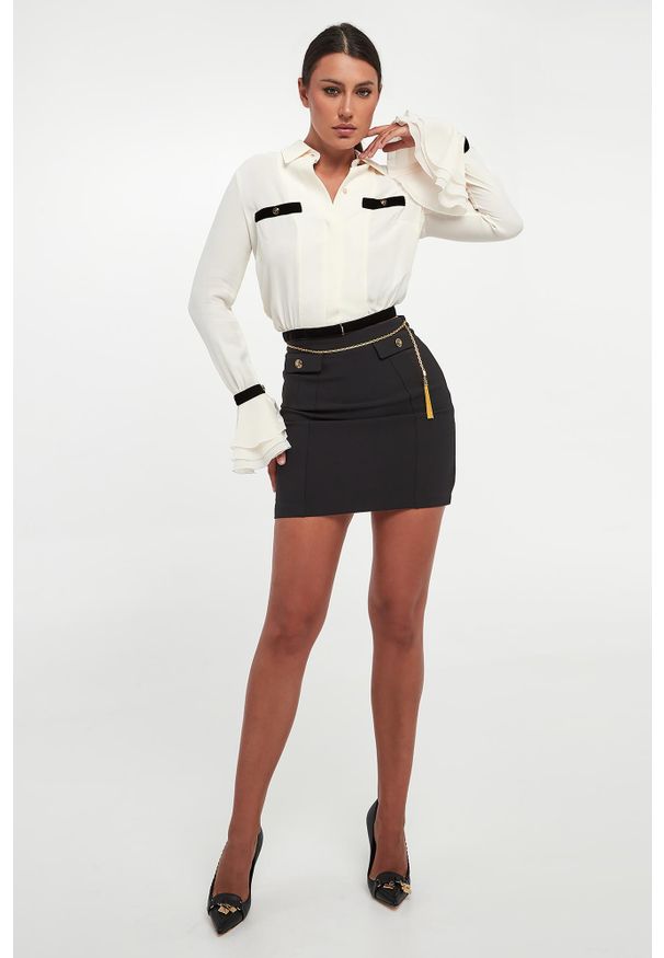 Elisabetta Franchi - Spódnica mini z krepy ELISABETTA FRANCHI