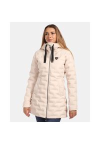 Damski płaszcz zimowy Kilpi BELIZE-W. Kolor: beżowy. Sezon: zima. Sport: turystyka piesza #1