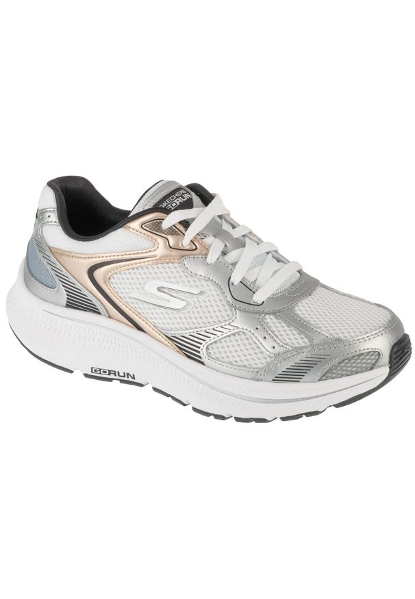 skechers - Buty do biegania damskie, Go Run Consistent 2.0 - Volt. Kolor: biały. Sport: bieganie