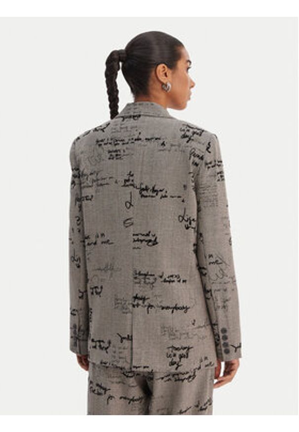 Desigual Marynarka 26SWEW03 Brązowy Regular Fit. Kolor: brązowy. Materiał: syntetyk, wiskoza