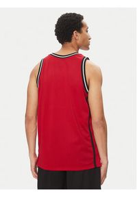 DC Tank top ADYKT03257 Czerwony Regular Fit. Kolor: czerwony. Materiał: syntetyk