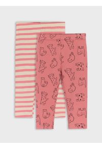 Sinsay - Legginsy 2 pack - różowy. Kolor: różowy