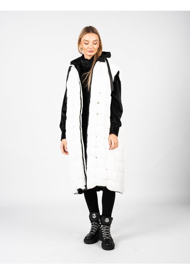 La Haine Inside Us Bezrękawnik "Unisex-LW548" | A23314PLW548 | Mężczyzna | Biały. Typ kołnierza: kaptur. Kolor: biały. Materiał: poliamid. Długość rękawa: bez rękawów