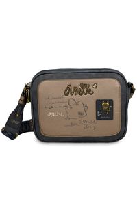 Brązowa Torebka Anekke Stylowa Listonoszka Damska. Kolor: brązowy. Wzór: aplikacja, haft. Dodatki: z haftem. Materiał: zdobione. Styl: elegancki. Rodzaj torebki: na ramię #1