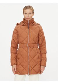 TOMMY HILFIGER - Tommy Hilfiger Płaszcz zimowy Elevated WW0WW40326 Brązowy Regular Fit. Kolor: brązowy. Materiał: syntetyk. Sezon: zima