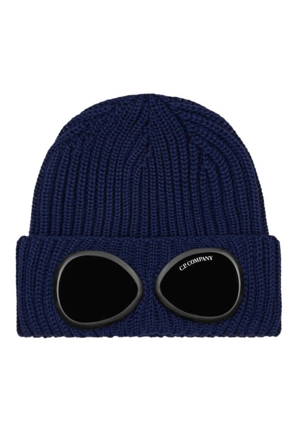 C.P. Company - C.P. COMPANY Granatowa czapka Knit Cap. Kolor: niebieski. Materiał: wełna