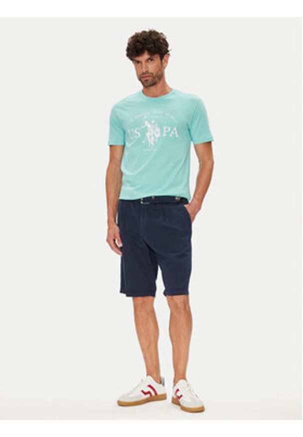 U.S. Polo Assn. T-Shirt MUP4203 Niebieski Regular Fit. Typ kołnierza: polo. Kolor: niebieski. Materiał: bawełna