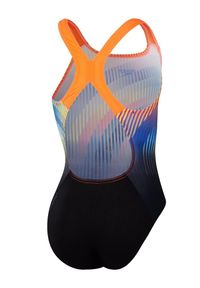 Dziewczęcy jednoczęściowy kostium kąpielowy Speedo Eco+ Dig Placem Powerback. Kolor: czerwony, wielokolorowy, czarny #2