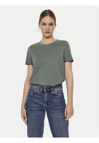 Vero Moda T-Shirt Paula 10243889 Zielony Regular Fit. Kolor: zielony. Materiał: bawełna
