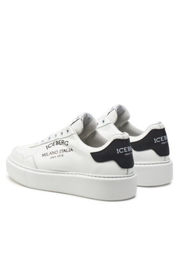 Iceberg Sneakersy ID2133 Biały. Kolor: biały. Materiał: skóra