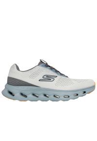 skechers - Buty męskie Skechers Go Walk Glide-Step 2.0 - Vic 217020SAGE - szare. Okazja: na co dzień. Zapięcie: sznurówki. Kolor: szary. Szerokość cholewki: normalna. Wzór: aplikacja. Model: Skechers Sport #1