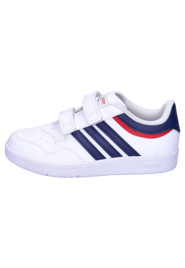 Adidas - Buty dla dzieci adidas Hoops 4.0 CF. Kolor: czerwony, niebieski, biały, wielokolorowy. Sport: turystyka piesza