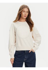 Guess Bluza W5YQ07 KB681 Écru Regular Fit. Materiał: bawełna