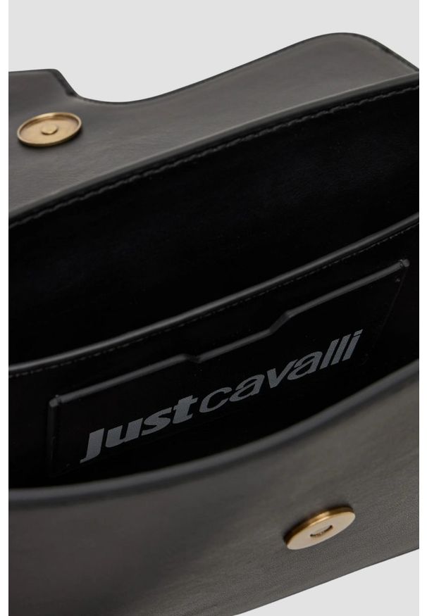 Just Cavalli - JUST CAVALLI Czarna kopertówka Iconic Snakes - Style 8. Kolor: czarny. Wzór: aplikacja. Materiał: zdobione. Styl: elegancki, wizytowy