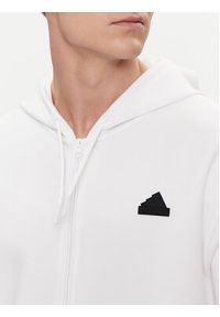Adidas - adidas Bluza Future Icons 3-Stripes Full-Zip Hoodie IC8258 Biały Regular Fit. Kolor: biały. Materiał: bawełna #4