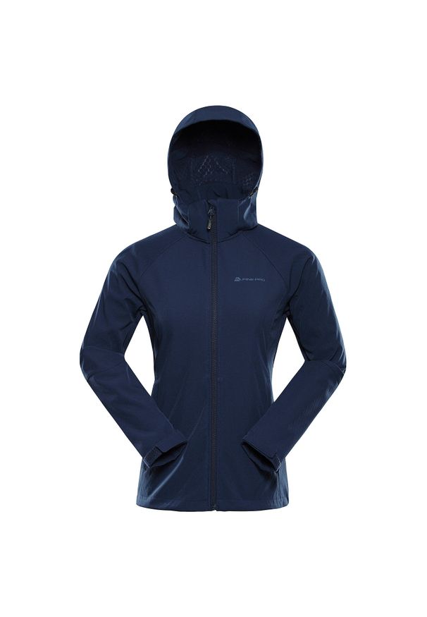 ALPINE PRO - Kurtka softshell damska Alpine Pro Hoora. Kolor: niebieski. Materiał: softshell. Sport: turystyka piesza