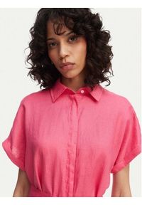 GANT - Gant Sukienka koszulowa 4503514 Różowy Relaxed Fit. Kolor: różowy. Materiał: len. Typ sukienki: koszulowe #3