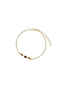 W.KRUK RABAT Srebrna Bransoletka - srebro 925, Bursztyn - SAB/AB487Z. Materiał: srebrne. Kolor: srebrny. Wzór: ażurowy, aplikacja. Kamień szlachetny: bursztyn #1