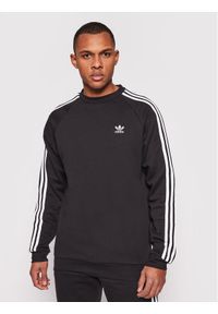 Adidas - adidas Bluza adicolor Classics 3-Stripes Crew GN3487 Czarny Regular Fit. Kolor: czarny. Materiał: bawełna