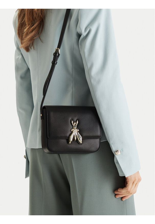 Patrizia Pepe Torebka 8B0303/L061 Czarny. Kolor: czarny. Materiał: skórzane