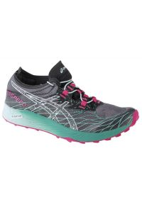 Buty Asics Fujispeed W 1012B176-001 czarne szare. Kolor: czarny. Materiał: syntetyk. Szerokość cholewki: normalna #1