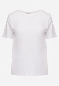 Renee - Biały T-shirt Errona. Kolor: biały. Materiał: jeans, dzianina. Długość rękawa: krótki rękaw. Długość: krótkie #7