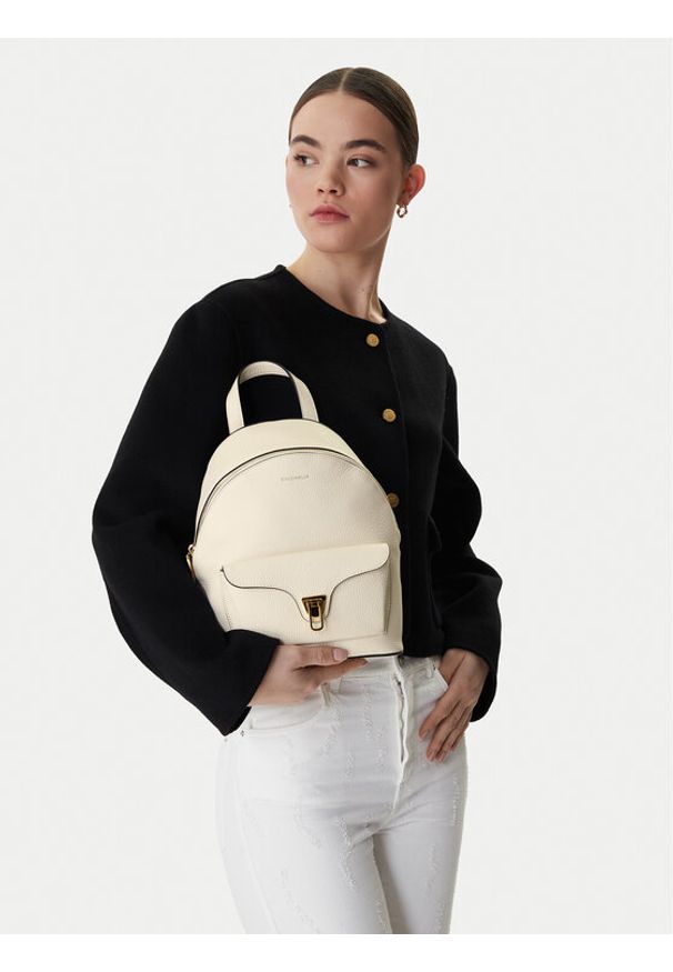 Coccinelle Plecak TFK Coccinelle Beat Grneratio E1 TFK 14 01 01 Écru. Materiał: skóra