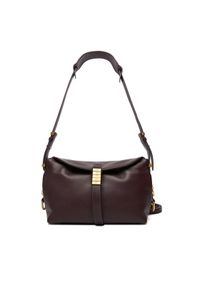 Pinko - PINKO Torebka Saddle Baguette Mini AI 25-26 PLTT 105895 A1ZX Bordowy. Kolor: czerwony. Materiał: skórzane