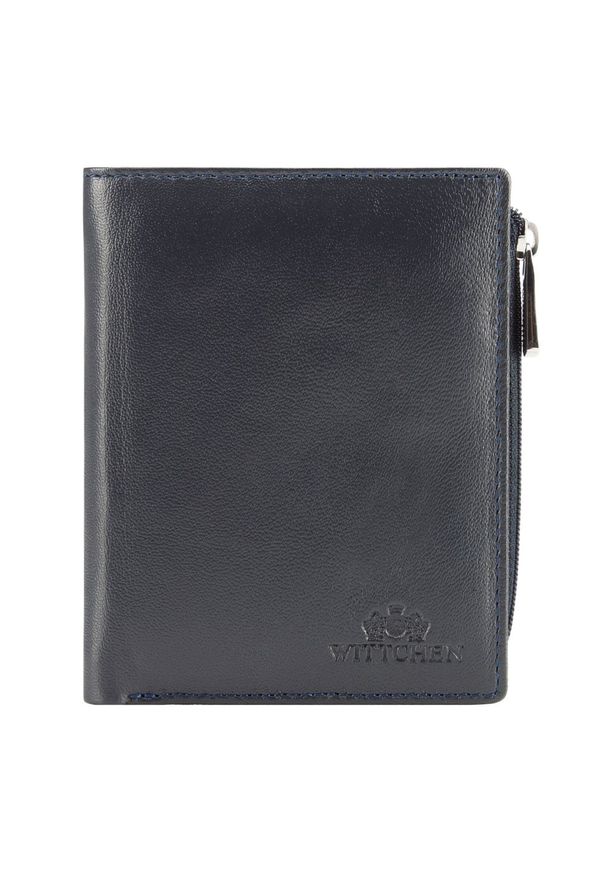Wittchen - Portfel ze skóry z zapięciem UNISEX. Materiał: skóra
