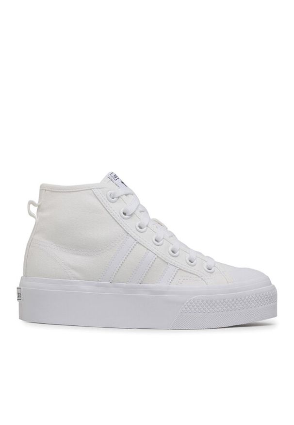 Adidas - adidas Sneakersy Nizza Platform Mid W FY2782 Biały. Kolor: biały. Materiał: materiał. Obcas: na platformie