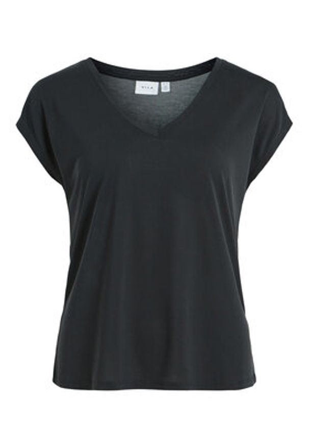 Vila T-Shirt Modala 14074847 Czarny Relaxed Fit. Kolor: czarny. Materiał: syntetyk