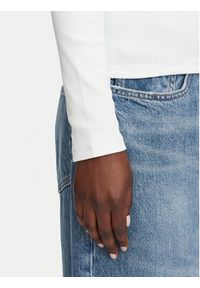 Calvin Klein Jeans Bluzka LV047D218G Biały Slim Fit. Kolor: biały. Materiał: bawełna #5